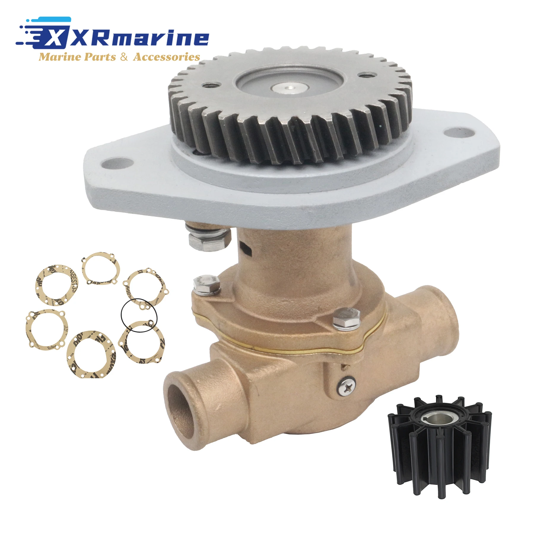 

Насос для морской воды с комплектом рабочего колеса, совместимый с Cummins 3912019 3907458, насосы Sherwood M70 M71 JPR-C1025, запчасти для лодочных двигателей