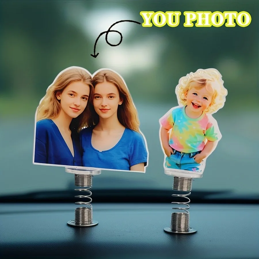 Personalized Acrylic Photo Ornament | Car Swing/Fixed Decor | Gift for Family Friends, Bedroom Living Room Table Decor view 4