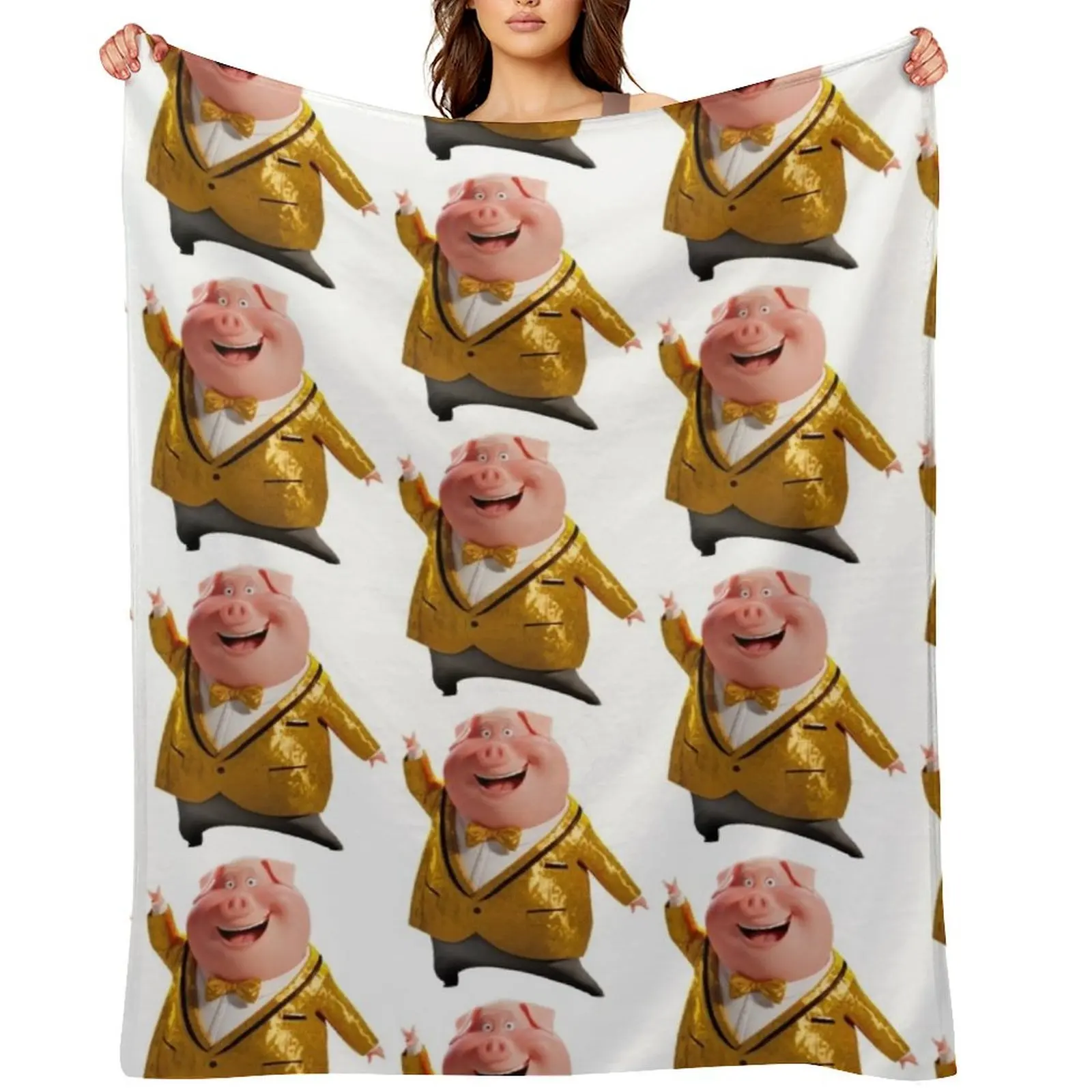 

GUNTHER - SING 2 Throw Blanket For Decorative Sofa Beach Travel Shaggy Blankets