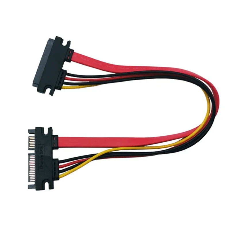 1Pcs 10-100CM 22Pin Sata Male to 7+15Pin Female Serial Sata Extender Cable Data Power Combo Extension Cable