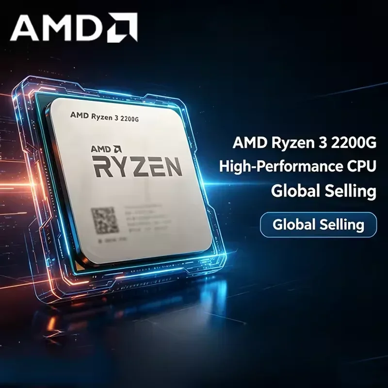 AMD Ryzen 3 2200G AMD R3 2200G Gaming CPU Socket AM4 CPU Desktop Processor 4-Core 4-Thread 3.5GHz Unlocked Without Package