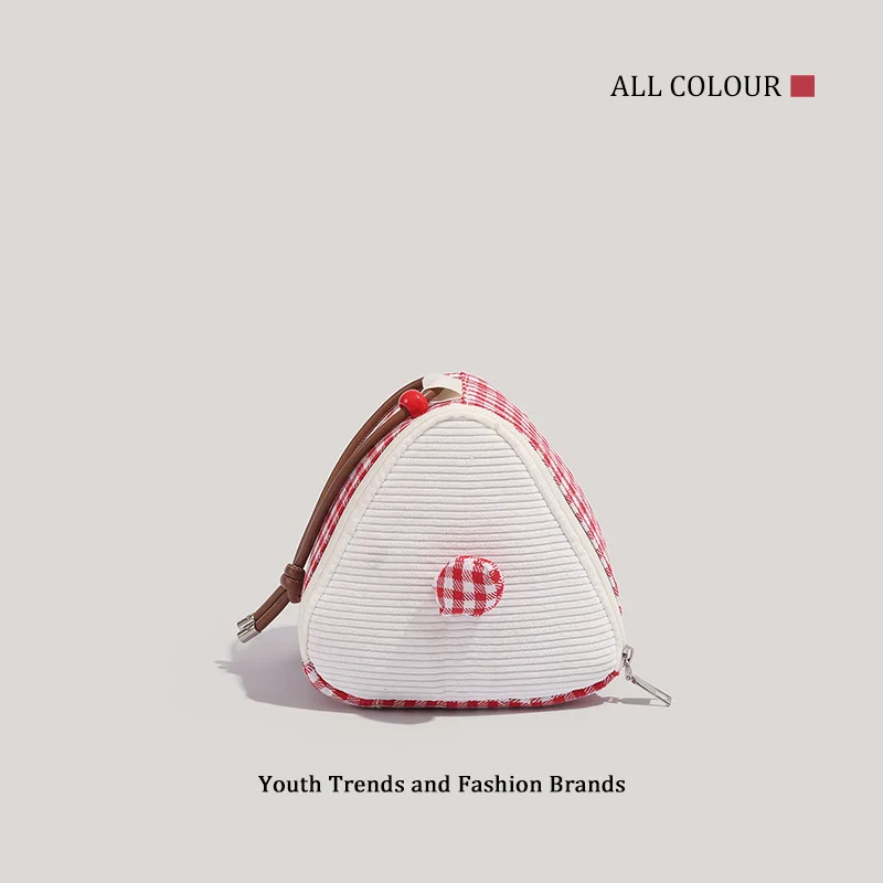 Unique Design Fashion Cake Handle Bag Cute Plaid Color Block Clutch Teen Girls Stylish Shoulder Purse