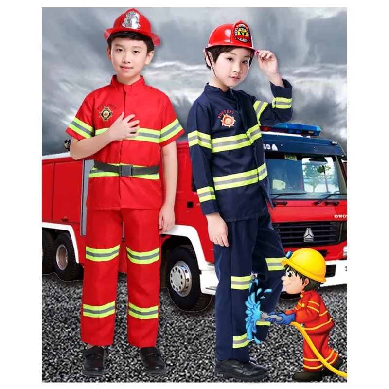 Children's fire-fighting suits, professional cos suits, kindergarten fire-fighting toys, firefighter clothes suits