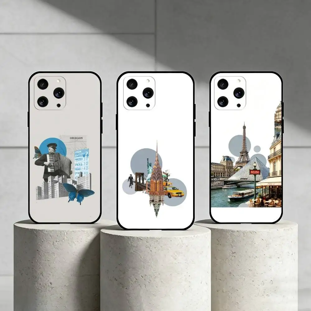 

Retro puzzle Phone Case For iPhone 17,16,15,14,13,12,11 Plus,Pro Max,SE4Soft Silicone Black Cover