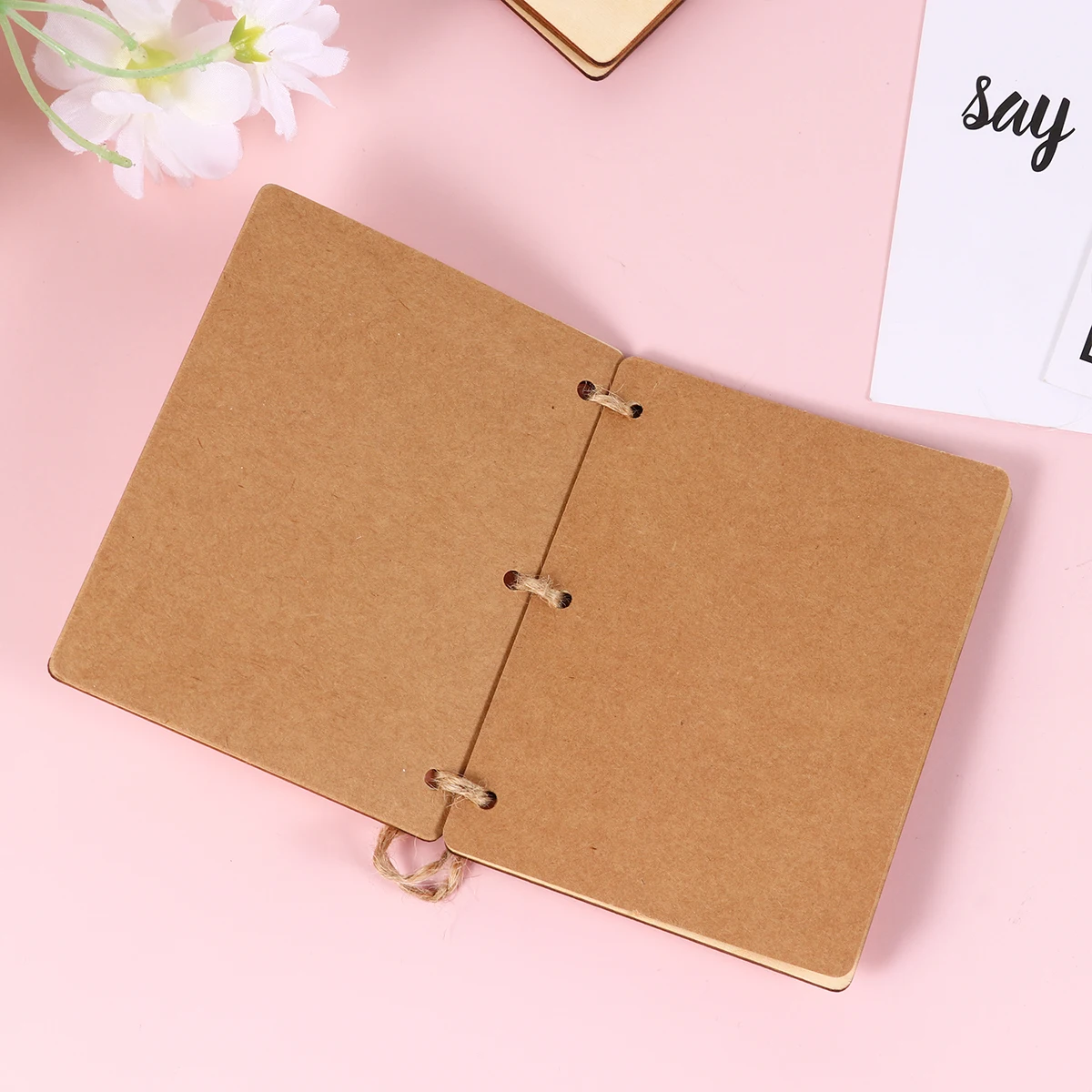 

1Pair Rustic Wooden Wedding Vows Booklets Sturdy Recycled Material Ideal Wedding Celebration Accessory Bride Bridegroom Vow