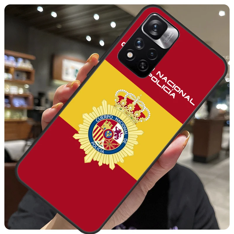 Spain National Police logo For Redmi 10 9C 10C 12C Cover For Xiaomi Redmi Note 12 Pro 10 9 8 11 Pro 9S 10S 11S 12S Case