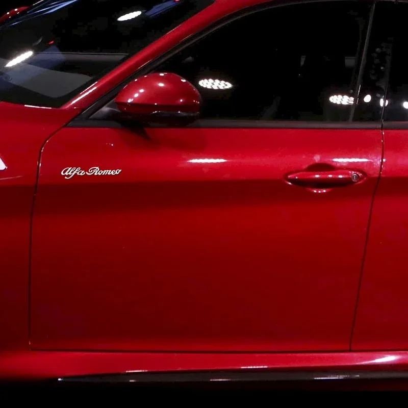 1 قطعة ForAlfa روميو سيارة التصميم الخارجي ثلاثية الأبعاد ملصق السيارات الجسم شعار اكسسوارات ل 146 147 155 156 159 Stelvio Giulia Giulietta