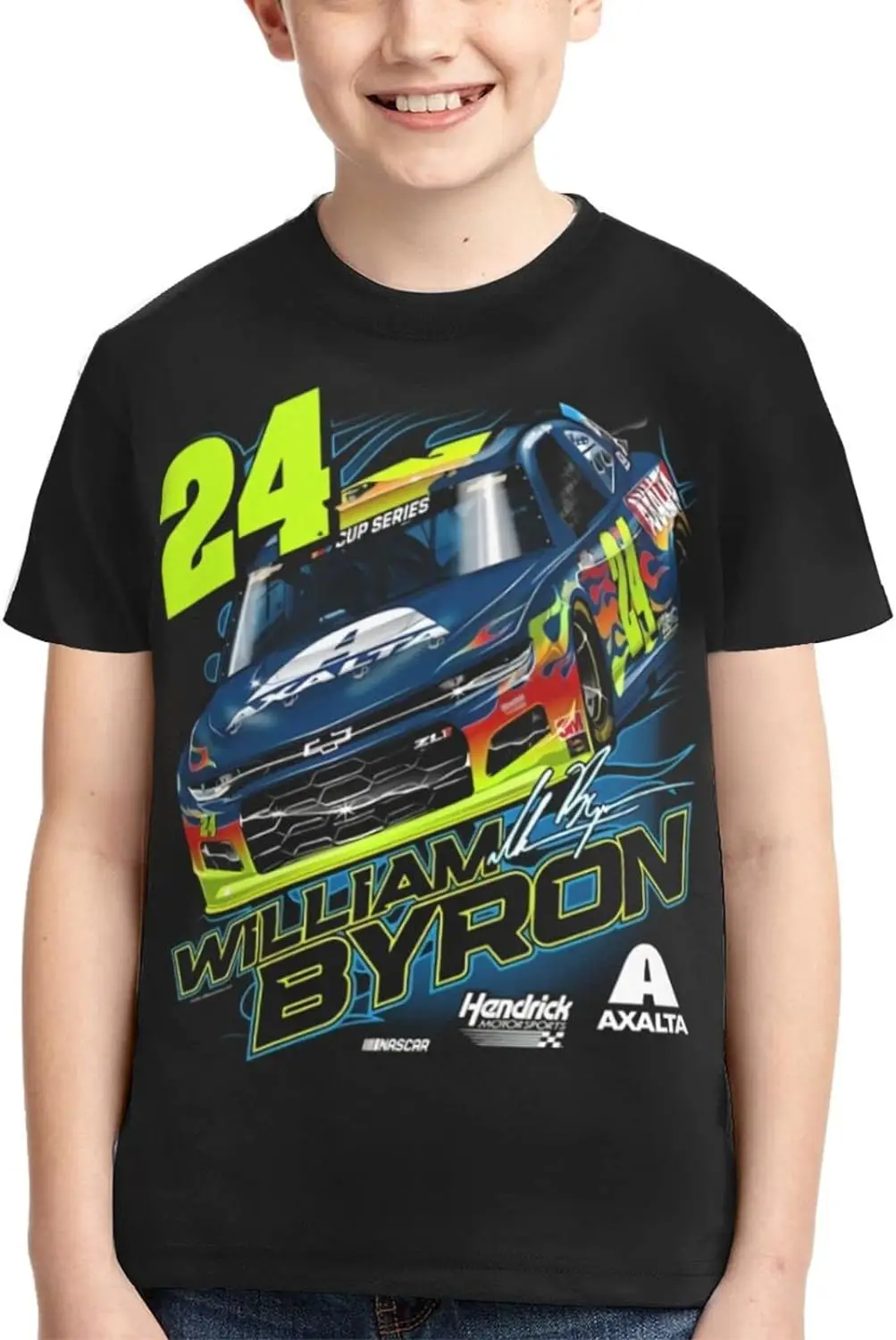 William Byron 24 Shirt for Teen Girl & Boy Printing Short Sleeve Tee Athletic Classic Shirt Crewneck T-Shirt