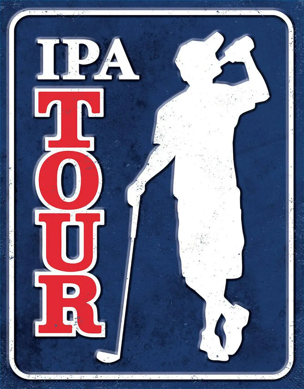 Desperate Enterprises IPA Tour Tin Sign - Nostalgic Vintage Metal Wall Decor