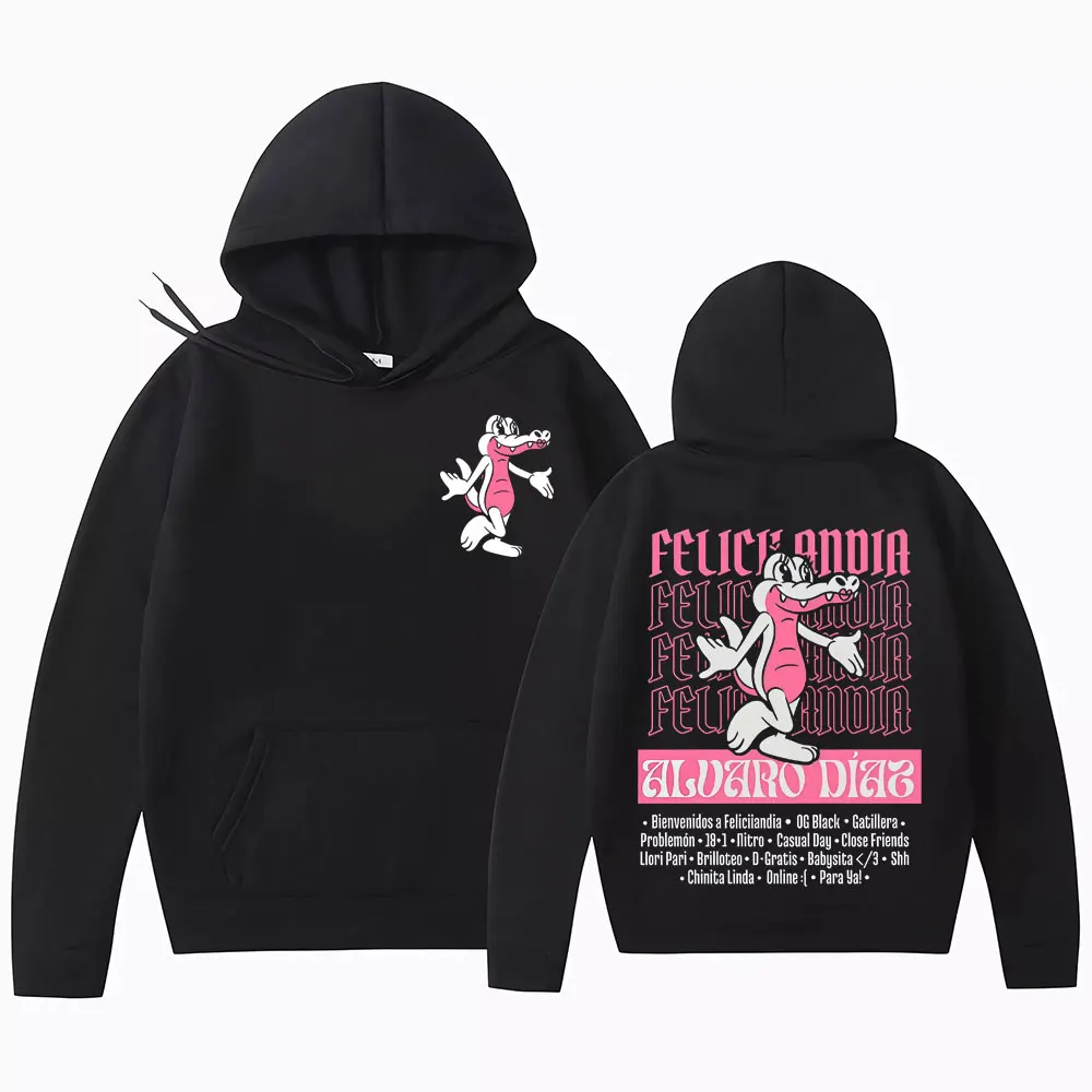 Sudaderas con capucha de rapero Alvaro Diaz Felicilandia Merch, ropa para hombre y mujer, sudadera estética de moda, sudadera informal cómoda con capucha