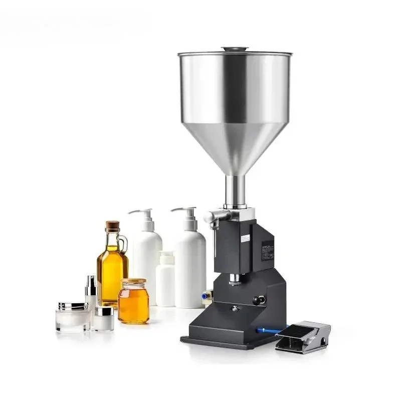 5-50/100ml A02 Pneumatic/Manual Paste Liquid Filling Machine Bottle Liquid Filler Pedal For Water Juice Cosmetic Milk