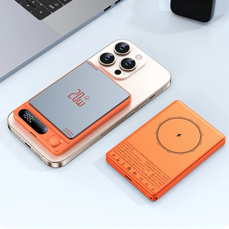 

5000 мАч Магнитный беспроводной аккумулятор Qi Супер быстрая зарядка PD20W Внешнее зарядное устройство для Magsafe для iPhone Samsung Xiaomi