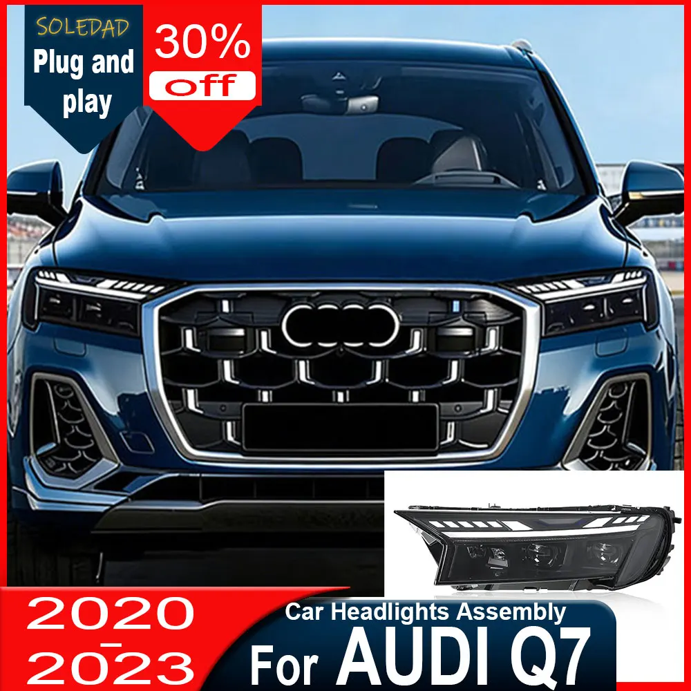 

LED Head Lamp For Audi Q7 2020 2021 2022 2023 2024 2025 LED Front Headlight DRL Turn Signal Light Assembly Modified Accessories