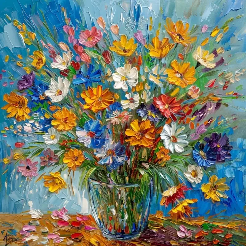 

362498 Oil Painting By Numbers Flower On Canvas With Frame DIY 60x75cm Paint By Numbers On Canvas Handpaint Decor Painting