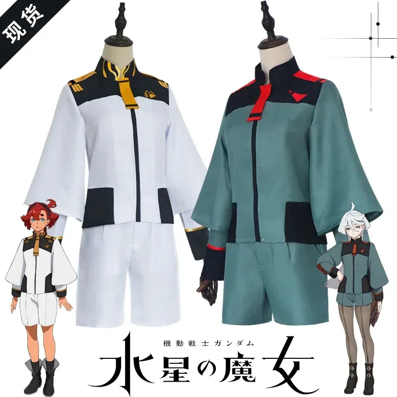 

Anime Suletta Mercury Cosplay Costumes Mobile Suit Gundam: The Witch From Mercury Miorine Rembran School Uniform Suits