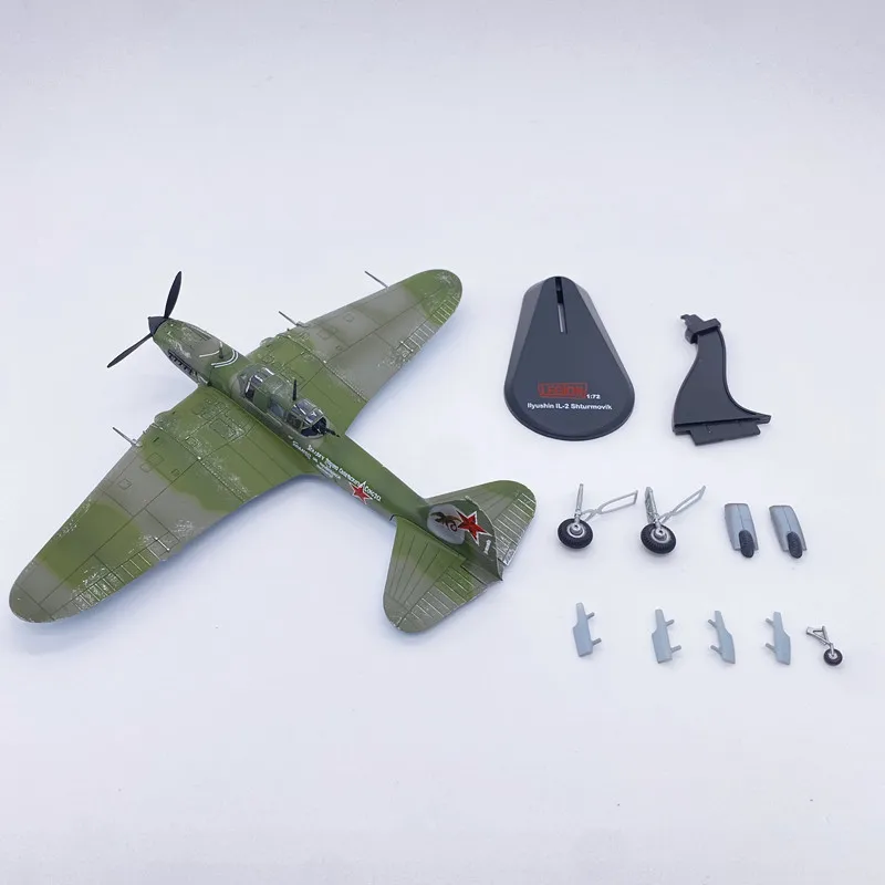 NOWY samolot IL-2 w skali 1/72 Ilyushin Shturmovik Model Diecast Metal Russia Fighter Alloy Military Army Collection