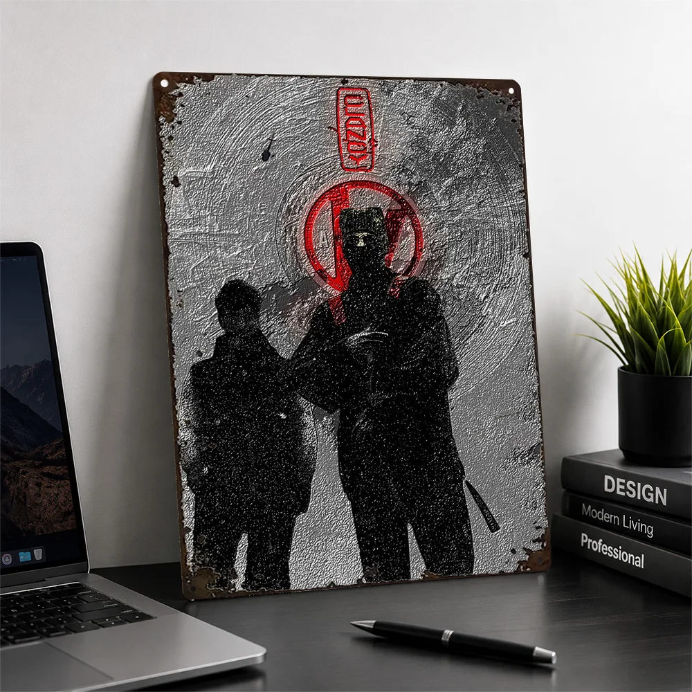 Twenty One Pilots Silhouettes Textured Metal Poster Graphic Wall Art For Music Studio Personalized Aluminum Sign Rock Fan Gift