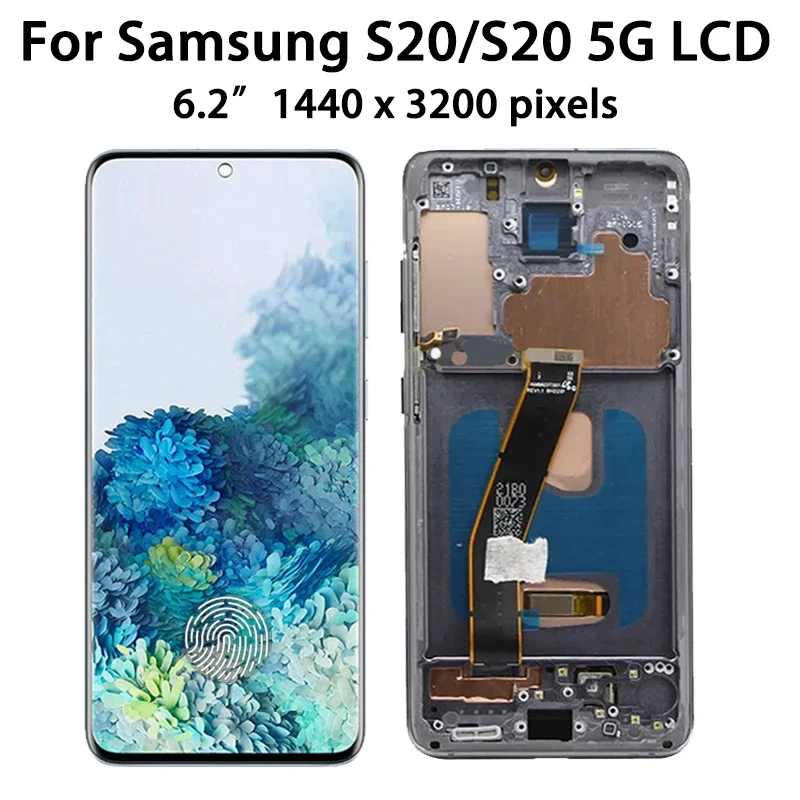 Super AMOLED For Samsung S20 Plus S20+ G985F/DS G986B LCD Display Digital Touch Screen For Samsung S20 G980 G981B LCD