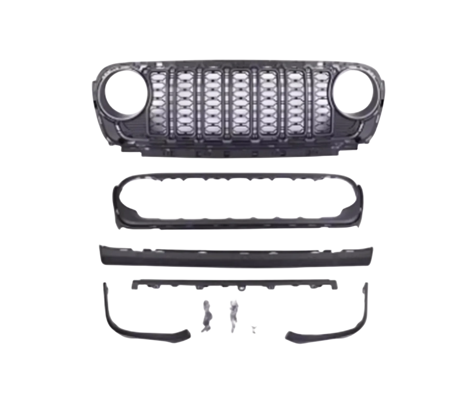 

Car Front Bumper Grill Mask Radiator grille trim for Jeep Wrangler 11-23