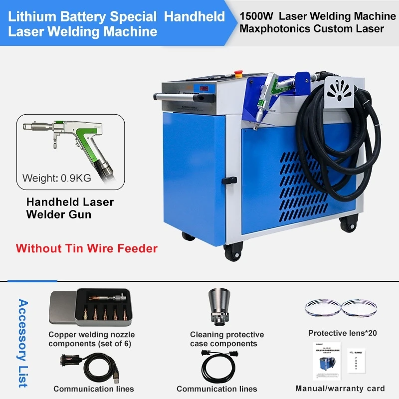 Spot Welding Cleaning Machine 1500W With Wire Feeder Optional MultiFunctions Handheld Microcomputer Precision Steel Laser Welder