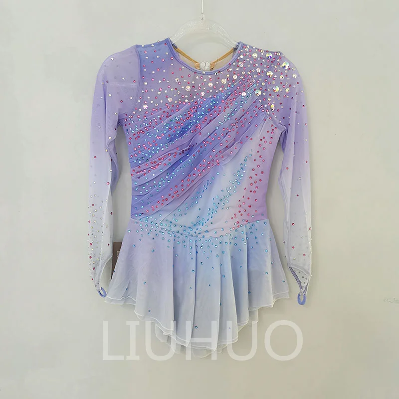 LIUHUO Figure Skating Dress For Teens Girls Women Competitions Leotards Winter Stage Show Competition Uniform