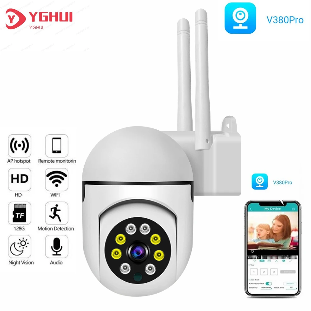 

3MP Outdoor PTZ WIFI Camera IP V380 Pro Waterproof Two Ways AUDIO Security Protection Smart Home Wireless CCTV Camera