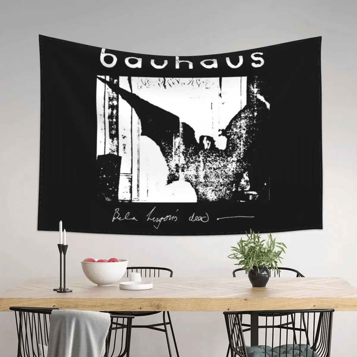

Bauhaus - Bat Wings - Bela Lugosi's Dead Tapestry Outdoor Decor Decoration Pictures Room Wall Room Ornaments Tapestry