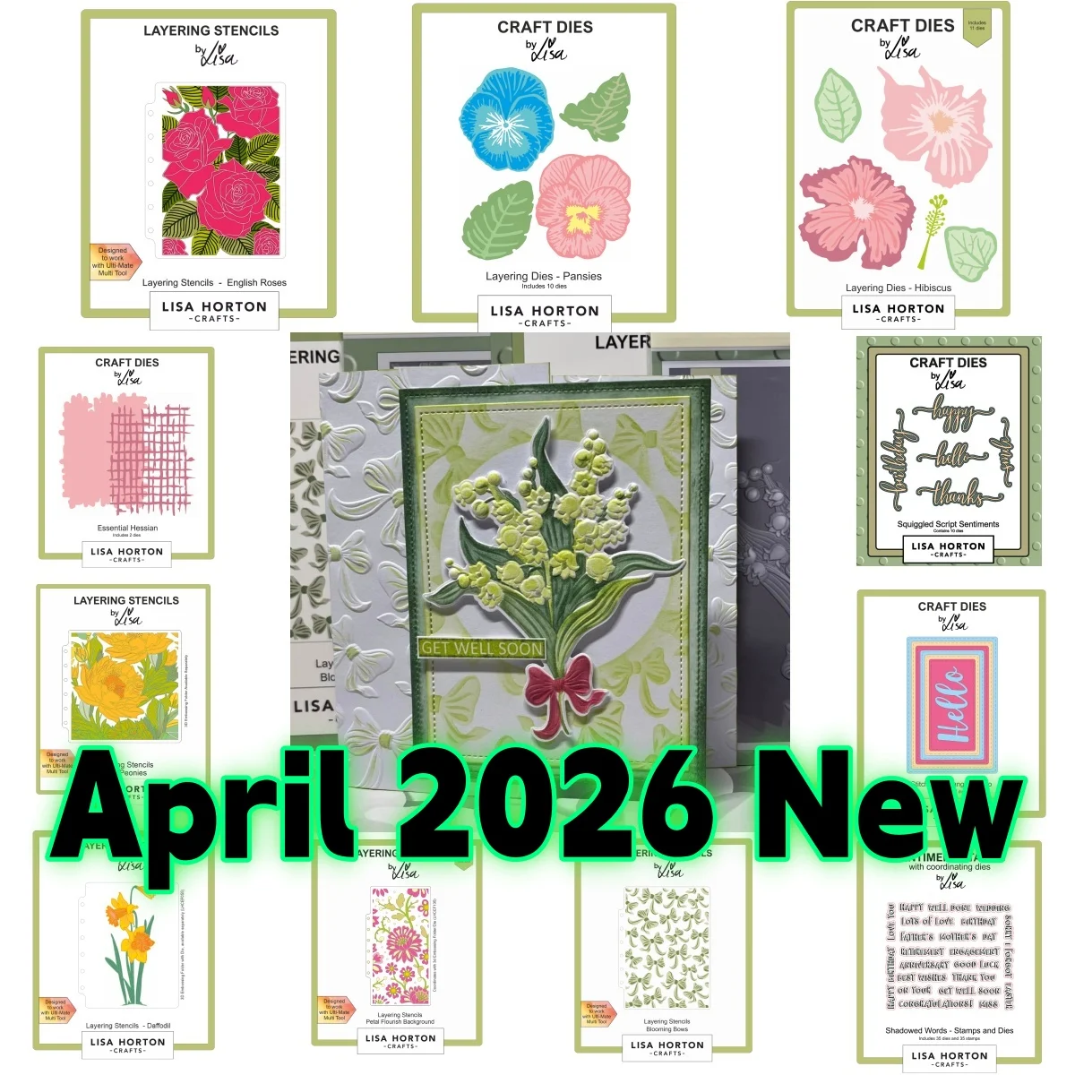 

April 2026 New Roses Hibiscus Bows Stencil Metal Cutting Dies Clear Stamps For DIY Greeting Card Decorating Scrapbook Paper