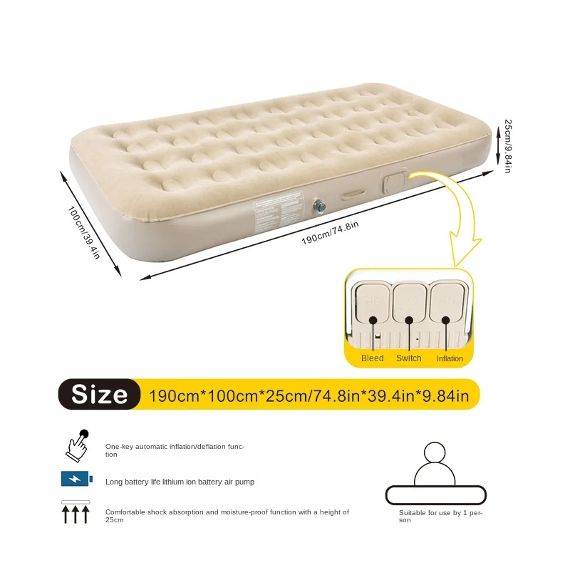 

Inflatable Mattress Camping Air Mattress Home Automatic Inflatable Bed Outdoor Portable Folding Bed Inflatable Mattress