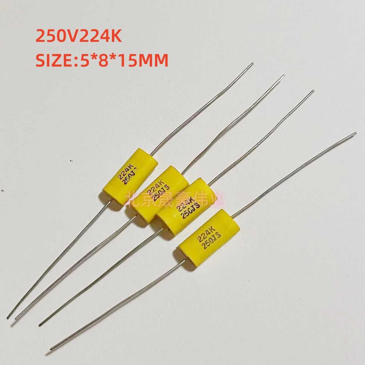 10pcs Axial thin film capacitor 250V224K 250V220NF 0.22UF/250V axial non inductive capacitor