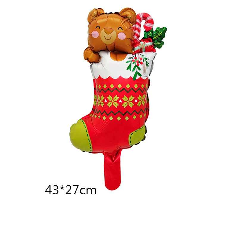 10pcs Mini Christmas Foil Balloons Santa Claus Snowman Elk Balloon Kids Birthday Christmas Decoration Navidad New Year Supplies