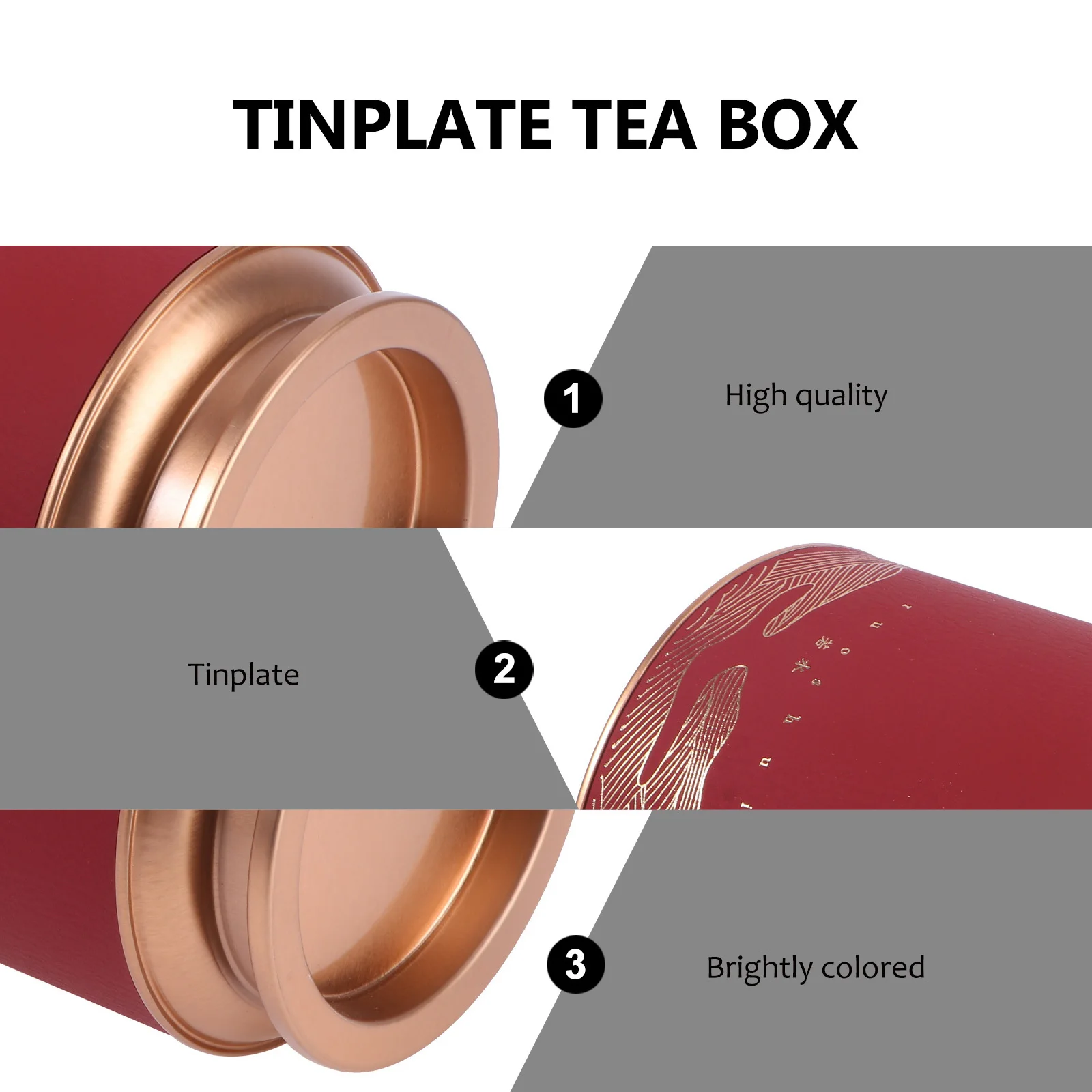 

Sturdy Tinplate Tea Canister Round Sealed Jar Simple Chic Design Multi Purpose Storage for Teas Candies Gifts L Size