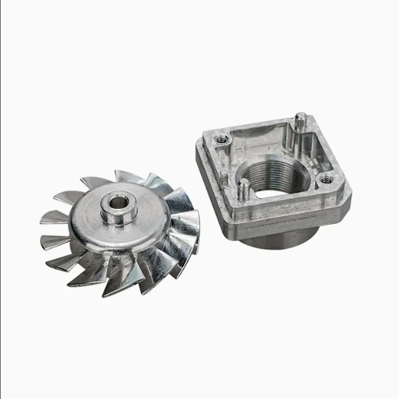 CNC machining produces aluminum alloy or cast iron automotive cooling system water pump impellers and housings/connectors.