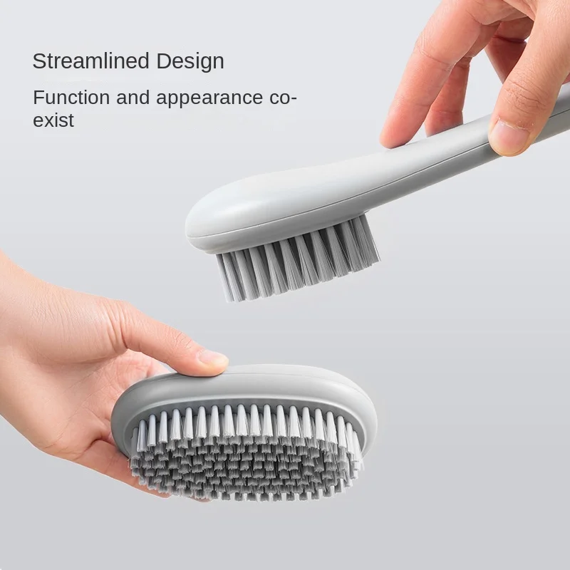 Laundry brush household non-shedding stiff brush function bathroom floor brush long handle shoe board brush