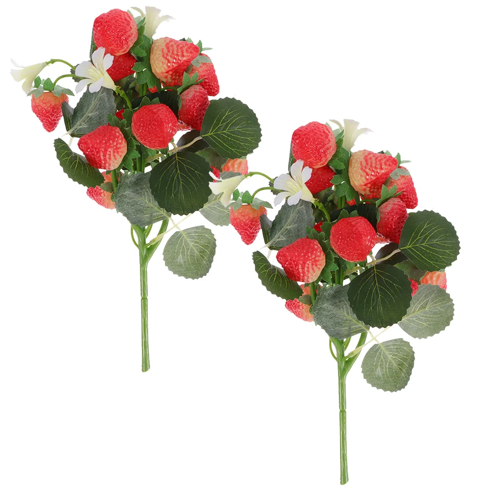 

Simulation Strawberry Bouquet Fake Fruits Faux Plant Decor Artificial Ornaments Flowers