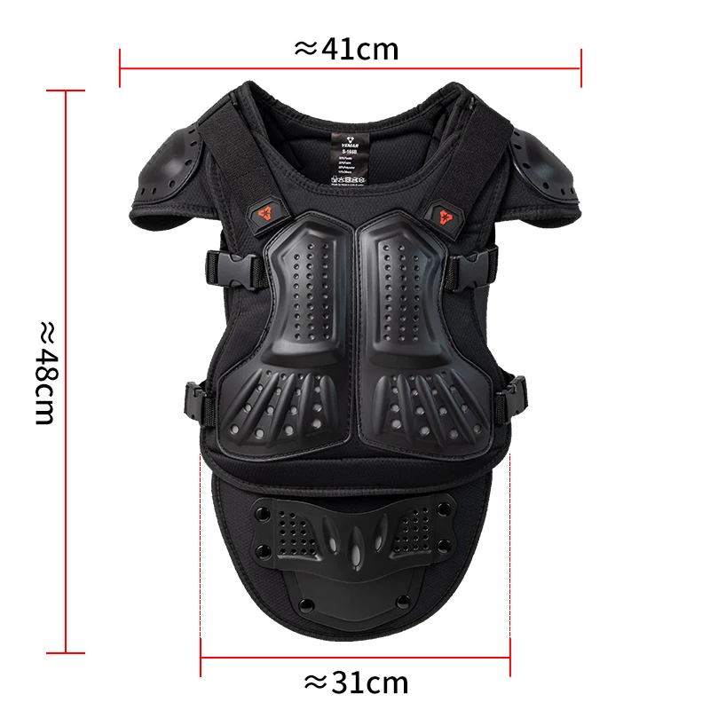 Children's Racing Motocross Armor, Kids Boys Girls Anti-Fall Bike Chest Protector Vest/Motorcycle Riding Protective Equipment view 4
