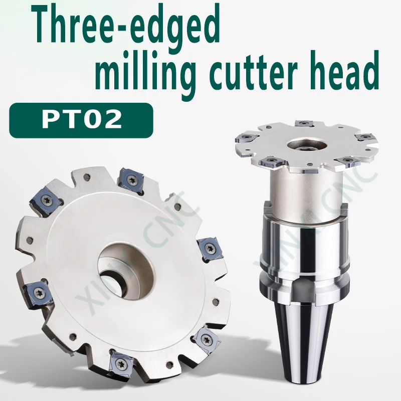 

PT02 machining center T-shaped cutter head H4-H8 thick side milling groove SMP01 three-edge milling cutter head XSEQ insert