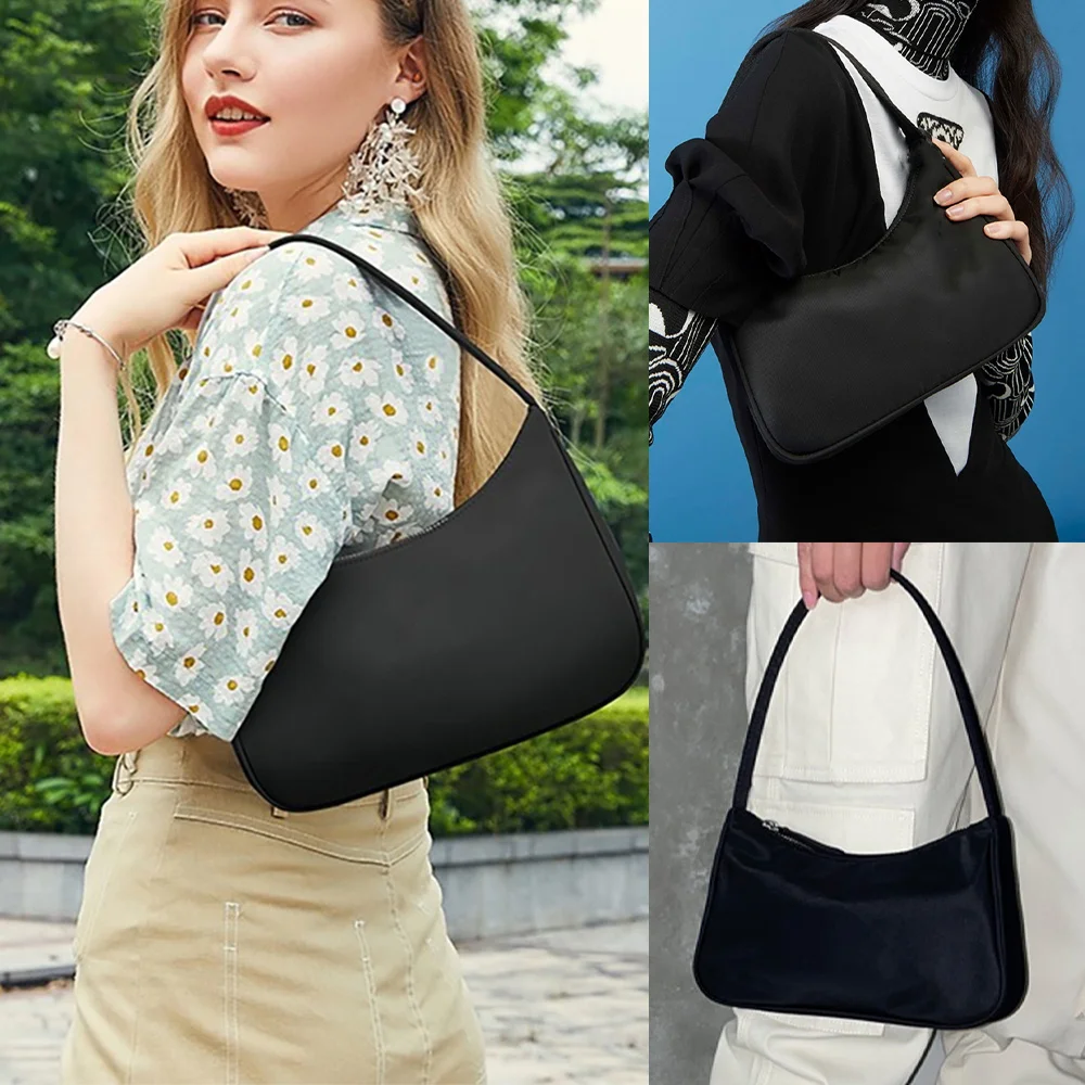 Bolsos para axilas, bolso de hombro para mujer, Hobos diarios, bolsos de compras para axilas, bolso de mano informal con cremallera, organizador,