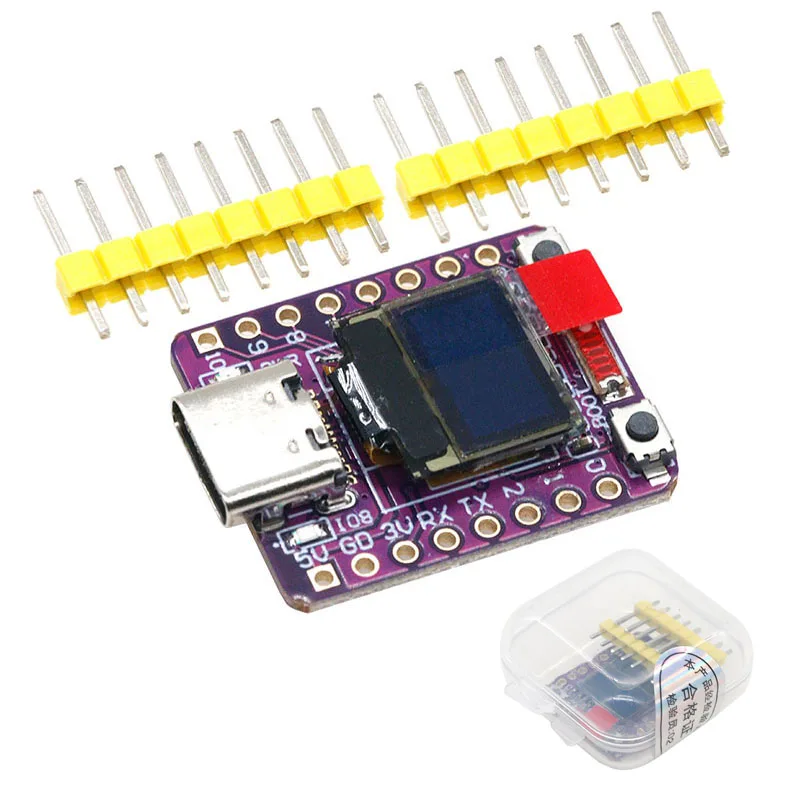 ESP32-C3 0.42-Inci OLED Papan Pengembangan Tampilan Cahaya Putih WiFi Bluetooth Antena Keramik Kompatibel Tipe-c ESP32 UNTUK Arduino