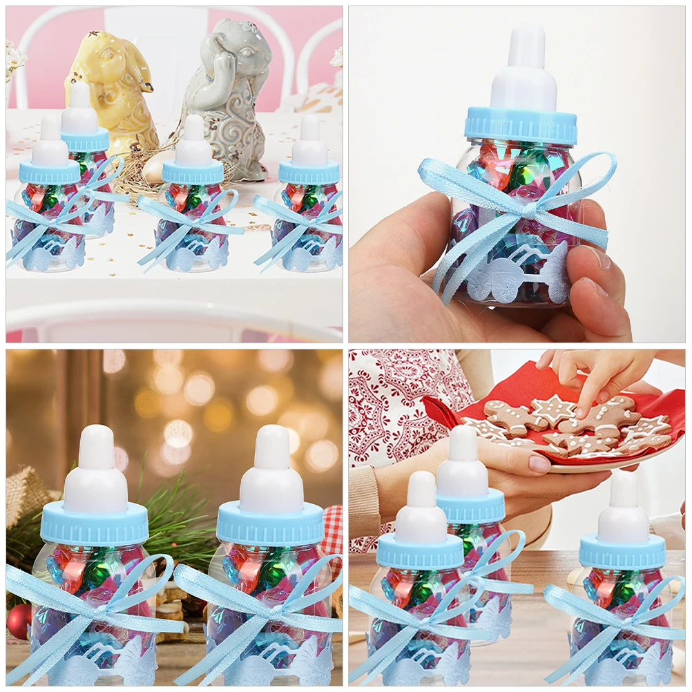 

6pcs Mini Bottle Candy Box Candy Bottle DIY Fillable Baby Shower Party Favors Wedding Gifts Packaging Containers