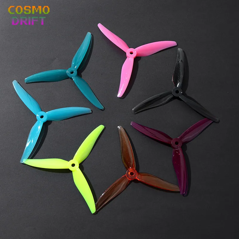 Fpv Drone Propeller F5146 Three Blade 5 Inch Multicolor Transparent Ccw Cw For Freestyle Racing Fixed Wing Aircraft Crash