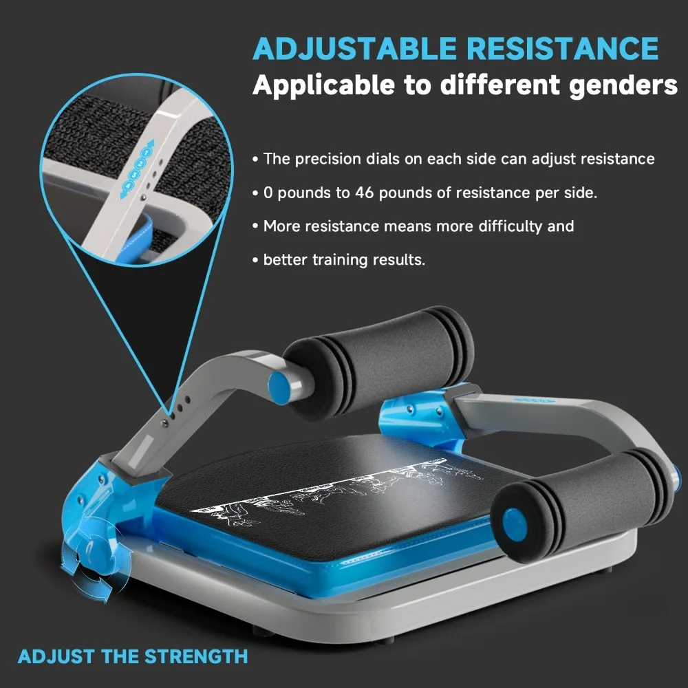 آلة تدريب Ab الاحترافية، 4 مستويات مقاومة قابلة للتعديل، سعة 350 رطل، معدات اللياقة البدنية المنزلية للتمرين الأساسي #3