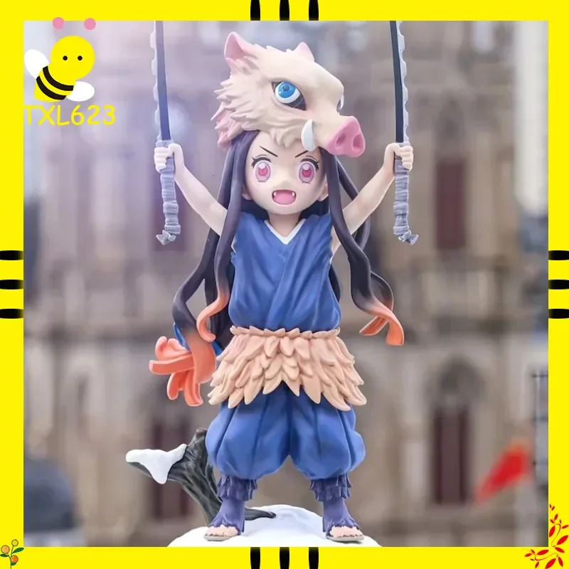 20cm Anime Demon Slayer Figure Kamado Nezuko Midouzi Cos Lnosuke Kimetsu Figurine PVC Decoration Statue Model Toys Gift