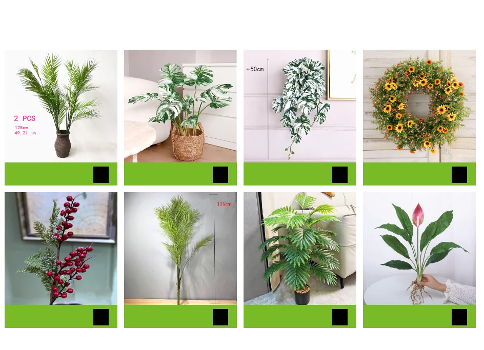 Künstliche Pflanzen, große Palmen, grün, realistische tropische Kunstbäume, Sträucher für drinnen und draußen, Zuhause, Weihnachten, Raumdekoration – Detail 19