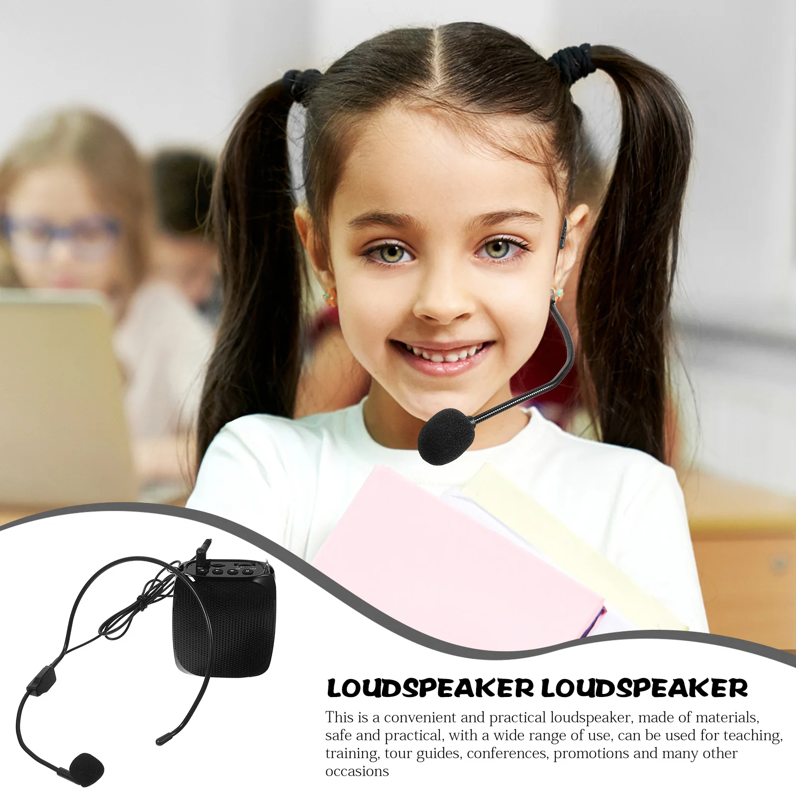 

1Pcs Small Honeybee Voice Amplifier Portable Teacher Speaker Rechargeable Mini Amplifier High-Fidelity Clear Sound Long