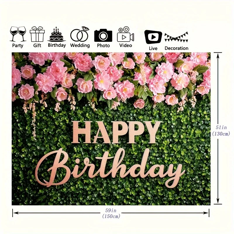Pink roses, green leaves, happy birthday, background photography, simple flowers, spring, natural plant background