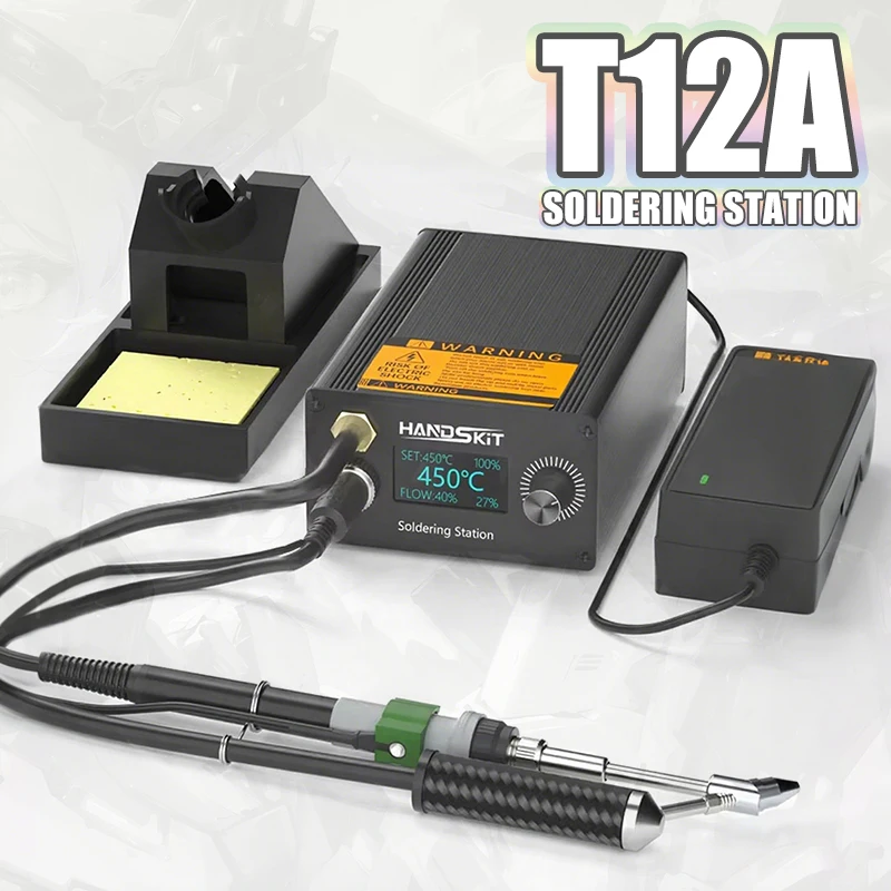 T12A Suction Tin Gun Desoldering Station Hot Air Gun Soldering Iron Suction Pen Intelligent STM 32 Soldering Station
