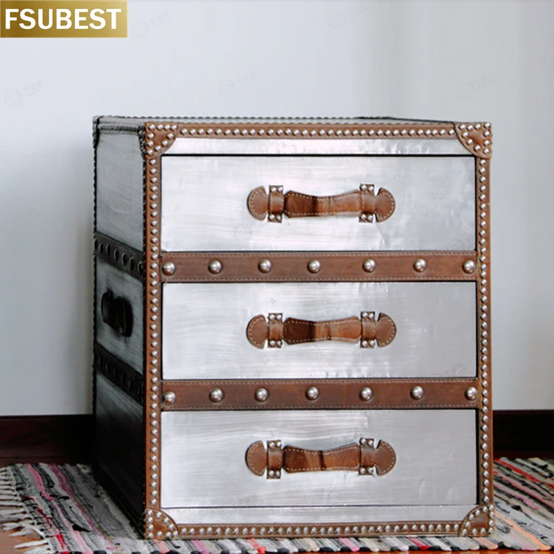 Aviator Style Aluminum Console Cabinet Airplane Cabinet Storage Container Aircraft Window Wall Bar Shelf Aviation Furniture