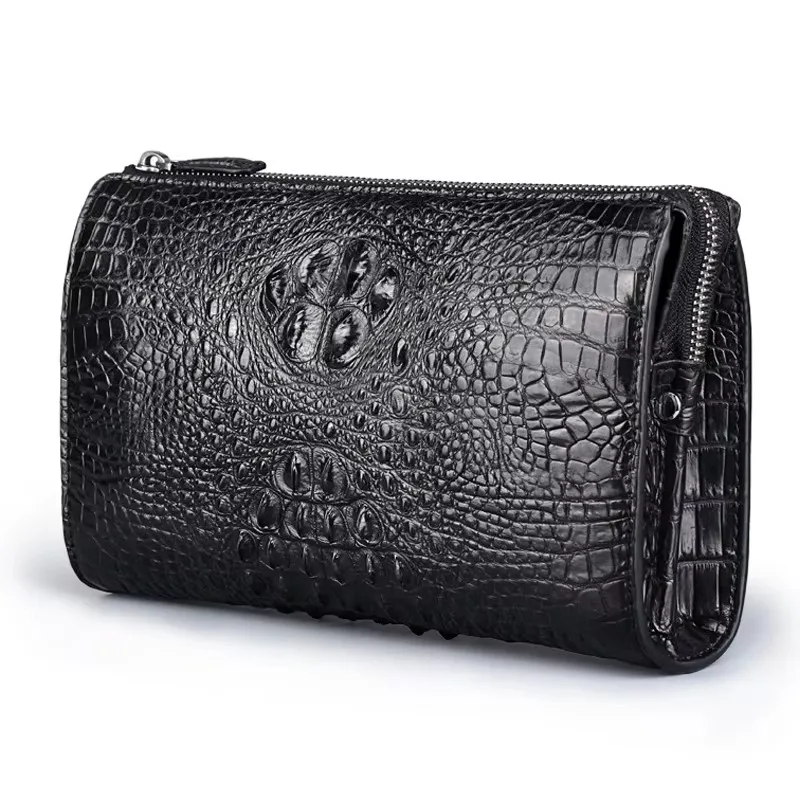 VVBrown large capacity crocodile crocodile bag male men clutch bags  men bag multi-function  Casual men bag  Hand caught