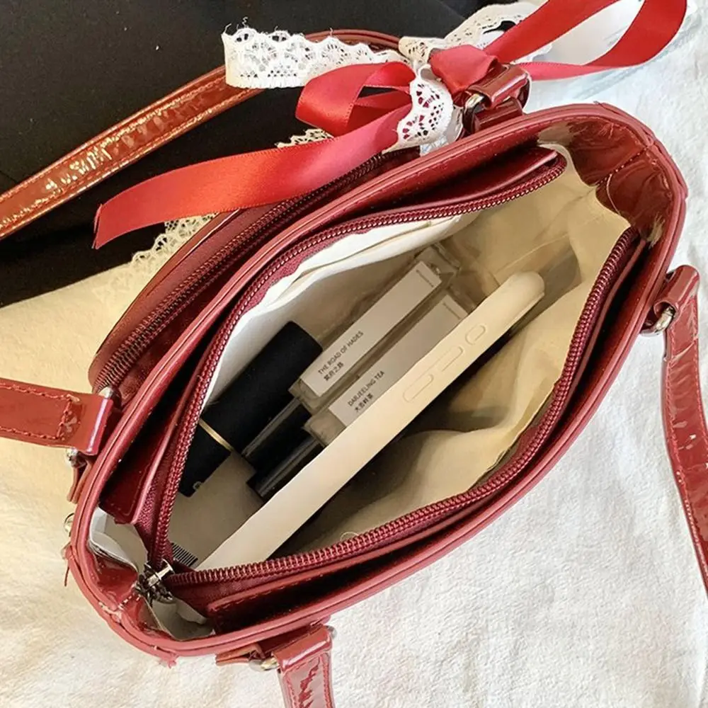 

Funny Y2K Transparent Love Itabag Zipper Bag JK Kawaii Shoulder Bag Storage Bag Underarm Commuting Bag Lace Crossbody Bag Men